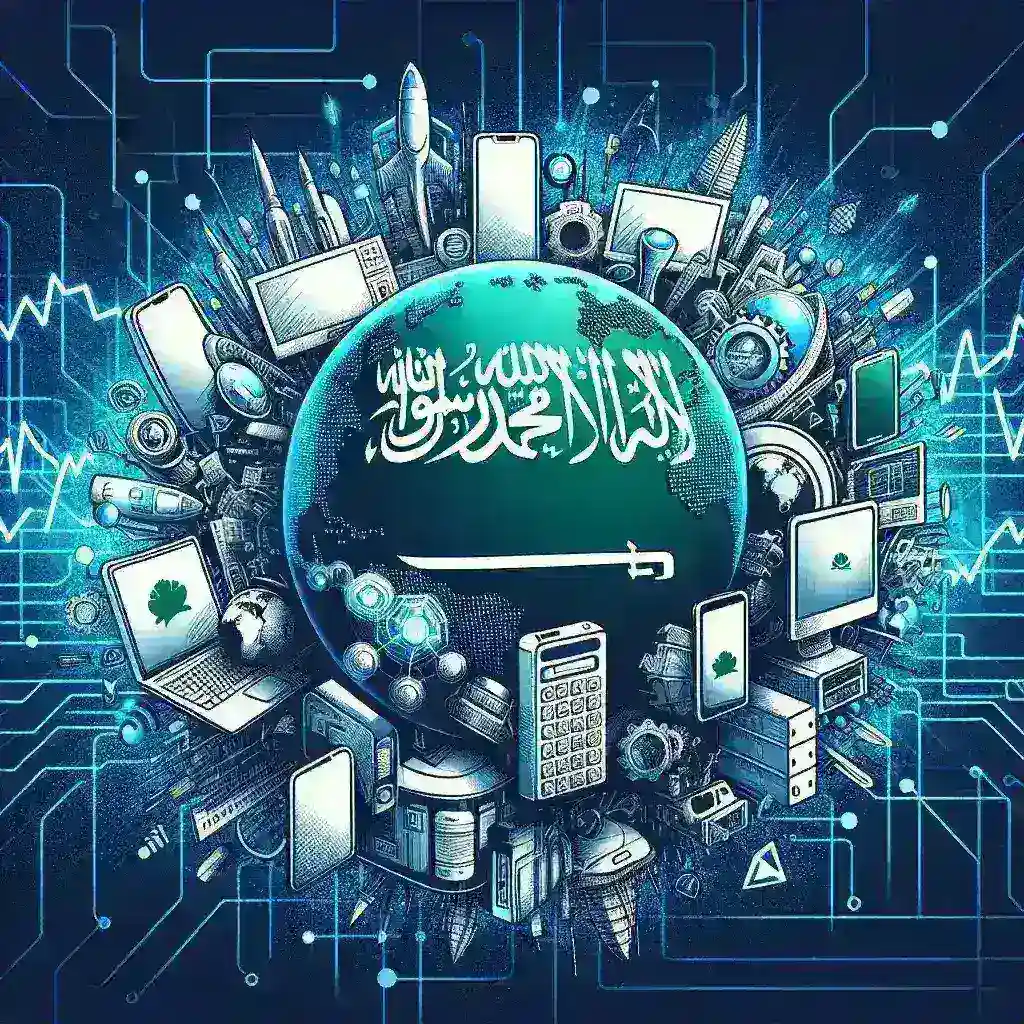 "صورة توضح تقدم السعودية في مؤشر الاتصالات والتقنية 2025 بين الدول العربية، مع التركيز على الابتكارات الرقمية والبنية التحتية الحديثة."