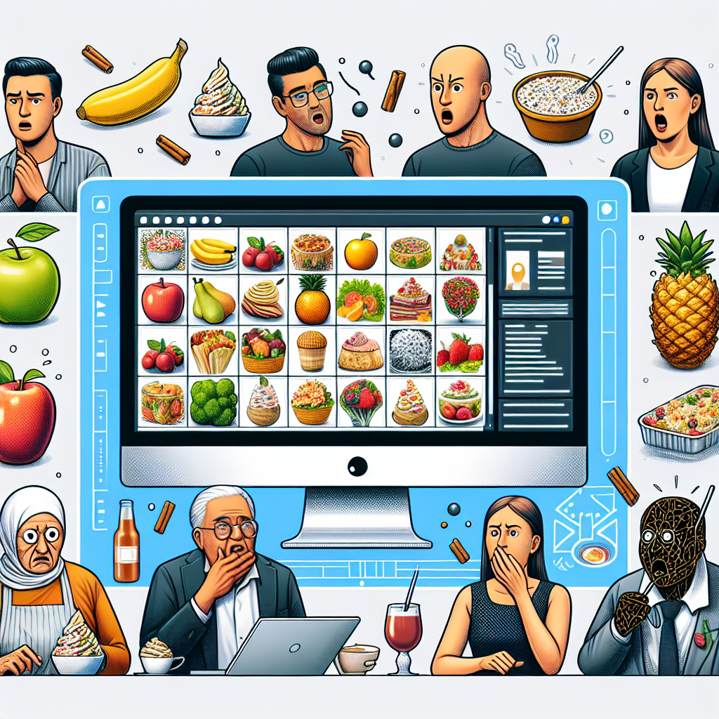 "صورة غذائية مولدة بواسطة الذكاء الاصطناعي تُظهر طبقًا شهيًا مع ألوان نابضة تعكس نتائج دراسة عن تأثير الصور الاصطناعية على مشاعر عدم الارتياح لدى البشر في تحليل عميق."